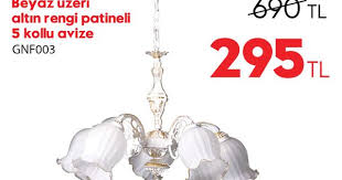 Maltepepark Biev De Haftanin Urunlerini Kacirmayin Beyaz Uzeri Altin Rengi Patineli 5 Kollu Avize 690 Tl Yerine 295 Tl Urunler Park Simsek
