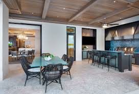 This freeform pool area has mediterranean influences, including the use of flagstone, earth tones with accents of bright colors, covered seating, and dining area. 75 Beautiful Mediterranean Outdoor Kitchen Design Houzz Pictures Ideas July 2021 Houzz