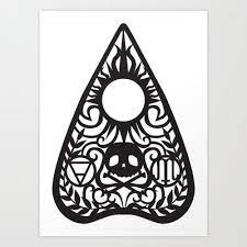 Skull Ouija Planchette Art Print By Ivonne Carley Society6 Ouija Tattoo Ouija Planchette