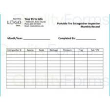 Importance of fire extinguisher inspections. Monthly Fire Extinguisher Inspection Form