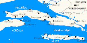 Korcula town is connected to the mainland by ferry (the ferry departs nearby domince to orebic on the peljesac peninsula) so it's relatively easy to explore this part of dalmatia. Peljesac Wikipedia