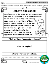 I Hope That Your Students Will Enjoy These No Prep September Themed Reading Passa Reading Comprehension Passages Reading Fluency Passages Comprehension Passage