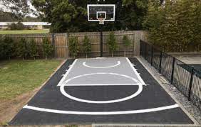 Free Throw Pro Basketball Court Backyard Backyard Basketball Home Basketball Court