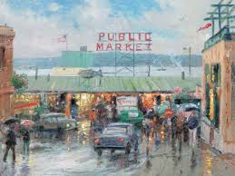 Tulips arrive in january, just in time to beat the winter blues. Pike Place Market Seattle Thomas Kinkade Studios