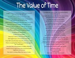 If one hour is 100 minutes and one minute is 100 seconds, how many hours should we have in a day? The Value Of Time Poem Marlies Cohen