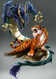 Dragon and tiger fighting tattoo. Dragao Tigre Tattooooooooo By Archiri On Deviantart Lukisan Hewan Gambar Hewan Logo Hewan