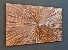 Very good vintage, except it needs another nail and a wire to hang on the wall. Modern Copper Abstract Metal Wall Art Unique Metal Wall Sclupture Handmade By Inlight Decoration Abstract Metal Wall Art Copper Wall Art Wall Sculpture Art