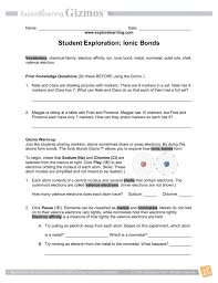 The ionic bonds gizmo™ allows you to explore how ionic bonds form. Ionic Bonds