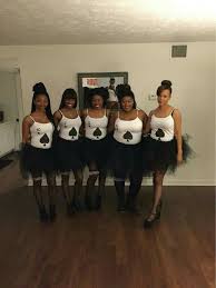 Black And White Duo Halloween Costumes Group Halloween Royal Flush Costumes White Tank Tops Made With Iron On Transfer Pape Easy Couple Halloween Costumes Haloween Costumes Duo Halloween Costumes