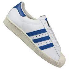 Finde deinen adidas superstar schuhe bei adidas.de/shop! Adidas Originals Superstar 80s Herren Leder Sneaker Schuhe Turnschuhe Weiss Blau Ebay
