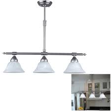 Brushed Nickel Kitchen Island Pendant Light Fixture Dining 3 Globe Bar Lighting For Sale Online Ebay