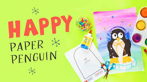 Happy Paper Penguin Art Project Deep Space Sparkle