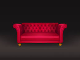 Free Vector Red Couch Sofa Isolated On Black