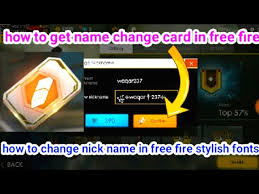 New desing names for free fire. How To Get Name Change Card In Free Fire 100 How To Change Nick Name In Free Fire Stylish Fonts Youtube