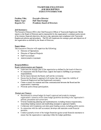 Organize and supervise programs as directed by management. Cover Letter For Resume Executive Director