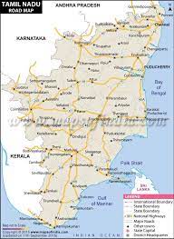 Road Network Map Of Tamil Nadu Map Tamil Nadu Roadmap