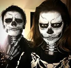 skeletons #halloween #makeup
