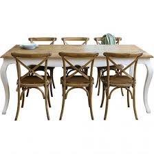 Provincial Oak Table White With 6 Cross Back Chairs Oak Package Casas