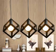 Vintage Industrial Metal White Loft Ceiling Light Shade Square Pendant Light Dining Room Pendant Lamp Restaurant Lighting Fixtures Square Pendant Lighting