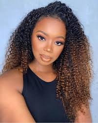 Curly Hair Clip In Hair Extensions Phoenix Glam Ombre Full Head Set Curly  Textured Clip-in