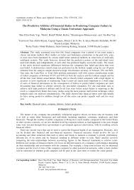 Bank kerjasama rakyat malaysia bhd. Pdf The Predictive Abilities Of Financial Ratios In Predicting Company Failure In Malaysia Using A Classic Univariate Approach