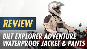 bilt explorer adventure waterproof jacket pants review at cyclegear com