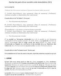 Rachat de la part du conjoint, vente du bien, mais lorsque l'on est pressé de divorcer et que l'on ne dispose pas des ressources nécessaires pour racheter la part du conjoint, l'option qui paraît la plus adaptée reste la convention d'indivision. Rachat De Parts Sociales De Sci Document Et Modele A Telecharger