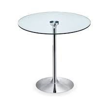 table ronde pied central en verre et metal infinity midj 4 pieds com