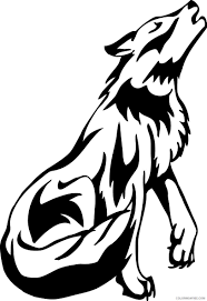 Scrolling through this page, s0 you can see all the wolves' illustrations for coloring. Howling Wolf Coloring Pages Wolf Howling Drawing Best Printable Coloring4free Coloring4free Com