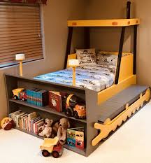Modernes design us twin größe bett mit natürlicher bettwäsche abdeckung und fenster ist ein muss in ihrem scandi boho kinderzimmer haben. Twin Size Bulldozer Bed Plans Plans Only Create A Etsy