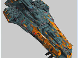 Lowpoly Starship Cruiser V2 3d Model Starship Concept Spaceship Design Spaceship Art
