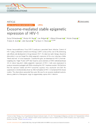 PDF) Exosome-mediated stable epigenetic repression of HIV-1
