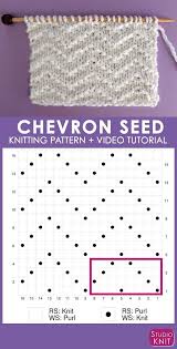 How To Knit The Chevron Seed Stitch Pattern With