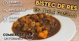 Bistec En Salsa Roja De Guajillo Bistec De Res En Chile Pasilla Bistec De Res Chile Pasilla Recetas De Comida