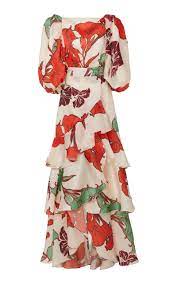 Forbidden Tropics Floral Silk Gown By Johanna Ortiz Moda Operandi In 2020 Dresses Silk Gown Maxi Dress