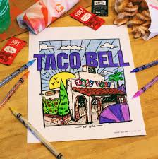 Uploaded by cinebrique under coloring 100 views . Taco Bell Your Last Masterpieces Were Gallery Worthy So We Ve Got Another Batch Of Coloring Pages For You Ta Co Coloring Pages Facebook