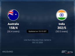 This app provides fast score updates and you will be able to check ball by ball runs and other live score. Australia Vs India Live Score Over 3rd Odi Odi 26 30 Updates Cricket News