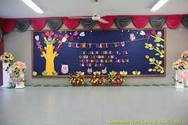 Hiasan pentas sambutan hari kemerdekaan. Hiasan Pentas Backdrop Birthday Cake Cake Backdrops