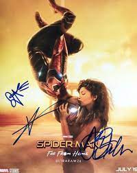 Tom Holland Autograph Zendaya Jacob Batalon Signed Spider Man Far From Home 8 10 Photo 1962 Autogramm Karten