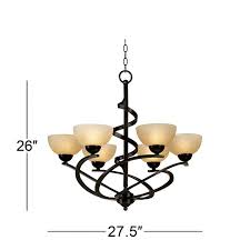 › see more product details Franklin Iron Works 27 1 2 W Dark Mocha Ribbon Chandelier 48298 Lamps Plus