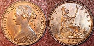 Values Of Coins Of The Uk The Penny Copper Or Bronze