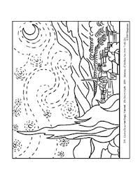 I'll be contemplating a detailed mosaic reproduction of vincent van gogh's famous painting ''the starry. Van Gogh Coloring Pages Worksheets Teaching Resources Tpt
