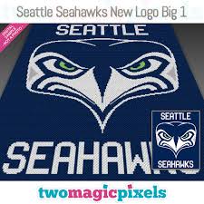 Working on a new c2c blanket pattern i'm maki. Seattle Seahawks New Logo Big 1 Crochet By Twomagicpixels On Zibbet
