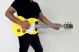 Download Diy Paper Guitar 3d Papercraft By Paper Amaze Thehungryjpeg Com