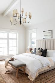 The warm vintage rug with brown and oranges brings in color and pattern without feeling too heavy. Bedroom Styling Basics Studio Mcgee Bedroom Interior Master Bedrooms Decor Traditional Bedroom