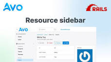 Resource sidebar - Avo Admin for Ruby on Rails - YouTube