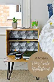 Inspired by artisan wine crates. Diy Nightstand From An Old Wine Crate Pillar Box Blue