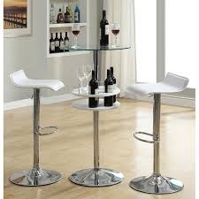 Pub tables & bistro sets. White Bar Table Set W Wine Storage Coaster Furniture Furniturepick