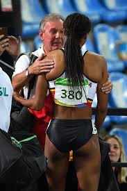 Nafissatou thiam cumule les récompenses ! Thiam Nafissatou Of Belgium And Her Coach Lespagnard Roger Pictured During Rio 2016 Track And Field 2016 Pictures