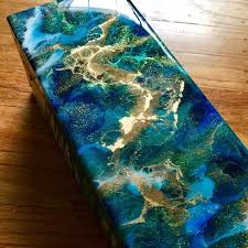 Custom Hand Painted Acacia Wood Box Functional Art Art Box Etsy Functional Art Custom Hand Painted Resin Art
